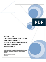 METODO DE DISTRIBUCCION DE CARGAS HORIZONTALES EN EDIFICACIONES CON MUROS ESTRUCTURALES DE ALBAÑILERIA