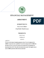 Financial Management: Assignment