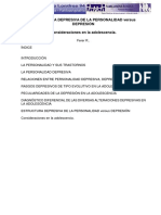 Estructura Depresiva de La Personalidad Versus Depresion