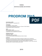 Seria Statistica Industriei Prodrom - 2015