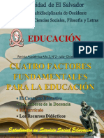 Revista Virtual Cuatro Factores Fundamentales Para La Educación