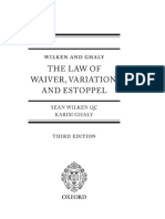 Sean Wilken, Karim Ghaly - The Law of Waiver Variation and Estoppel-Oxford University Press (2012)