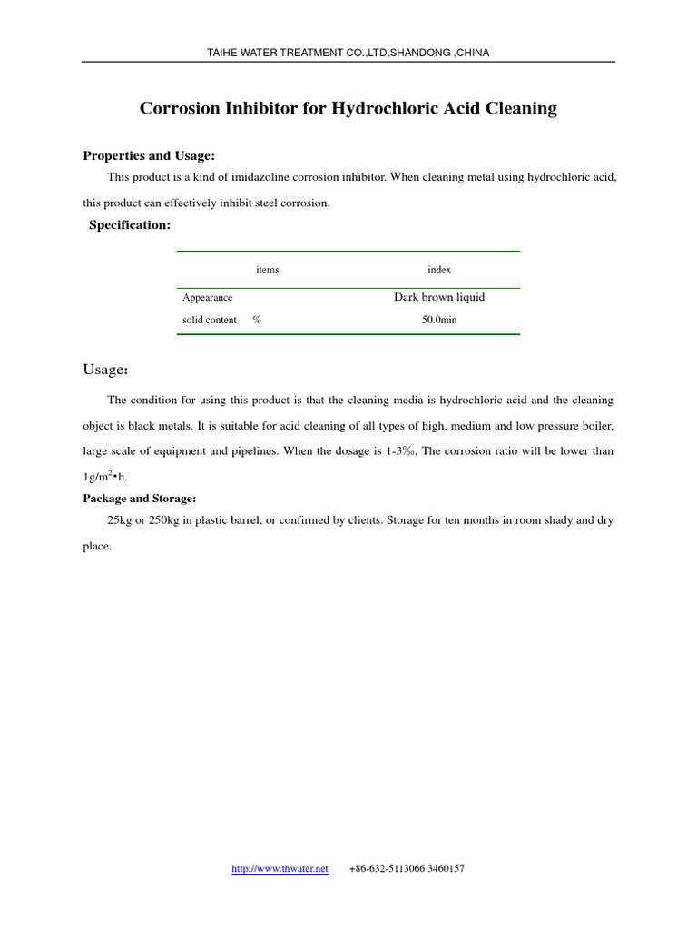 Hydrochloric Acid Cleaning PDF