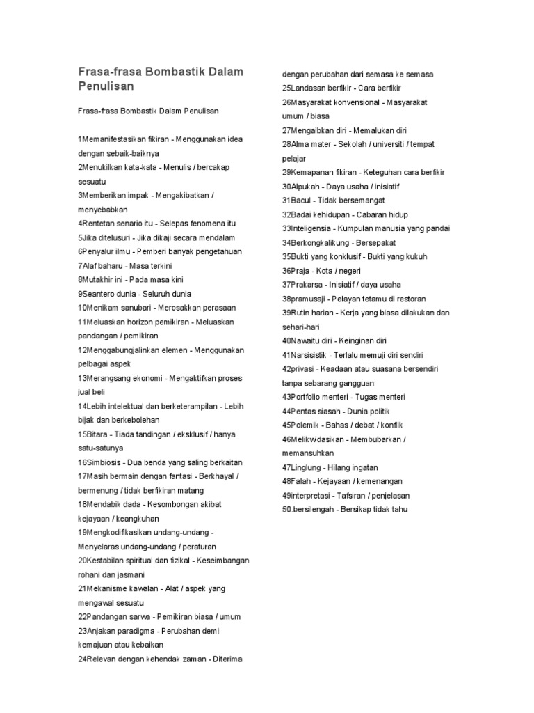 Frasa Frasa Menarik Untuk Karangan Pdf
