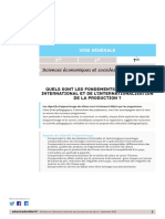 Quels Sont Les Fondements Du Commerce International Et de L'internationalisation de La Production