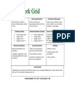 Homework Grid