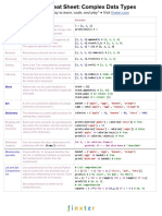 CheatSheet Python 3 Complex Data Types