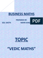 Business Maths: Prepared By: Jeel Sheth Mihir Kanani
