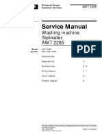 Service Manual: Washing Machine Toploader AWT 2285