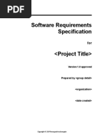 Software Requirements Specification: Version 1.0 Approved