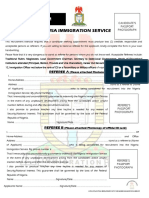 Referee Form for Nigeria Immigration Service