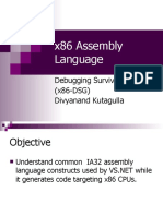 x86 Assembly Language: Debugging Survival Guide (x86-DSG) Divyanand Kutagulla