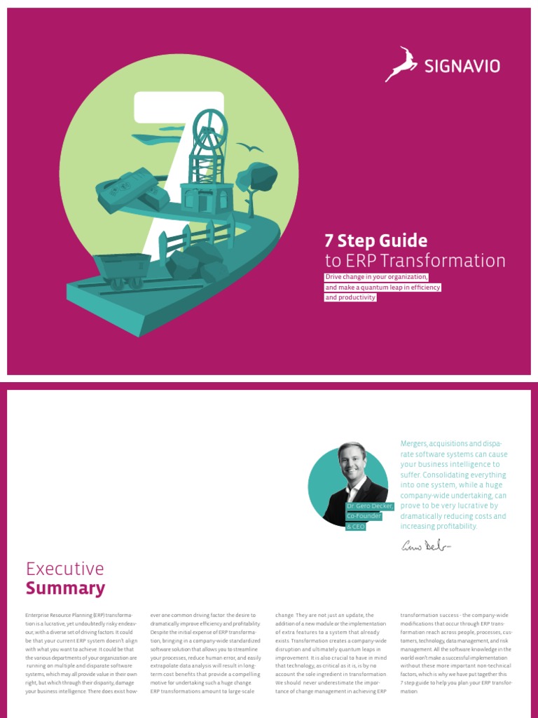 7 Step Guide - ERP Transformation | PDF | Enterprise Resource Planning ...