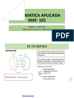 Introducción a funciones y la recta: Matemática aplicada MAT-101 Unidad 2