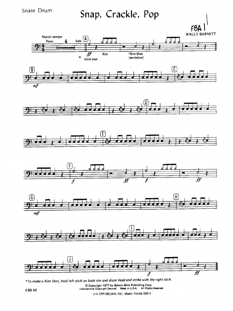 Snare Drum Solos PDF Buceo bajo el agua Informática