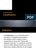 Constitution: Ahmad Nazir Warraich