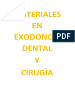 materiales de exodoncia dental y cirugia