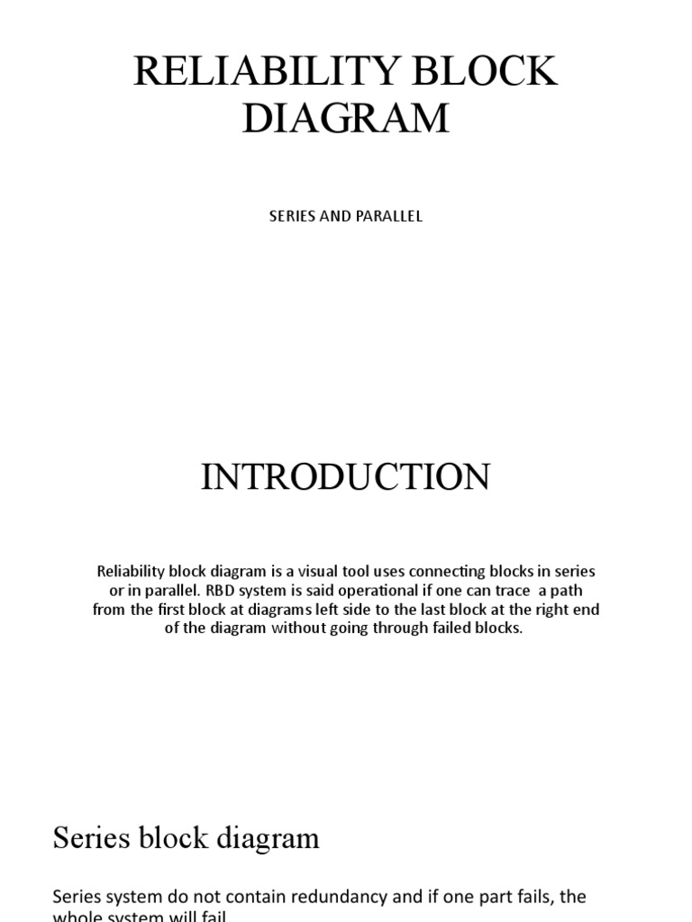 Reliability Block Diagram Overview | PDF | Computers | Technology ...