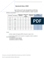 Ejercicio PERT Tarea