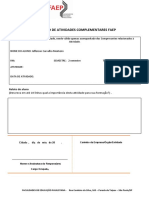 Fichas de Entrega de Atividade Complementares