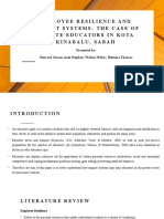 Employee Resilience and Support Systems: The Case of Private Educators in Kota Kinabalu, Sabah