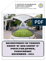 JIPMER Recruitment for Medical & Admin Positions
