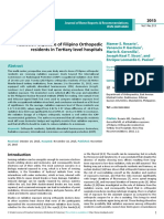 Radiation Exposure of Filipino Orthopedic Surgeons A Multi Center Study in Tertiary Level Hospitals