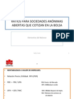 Ratios Para Sociedades Anónimas Abiertas Que Cotizan en (1)(1)