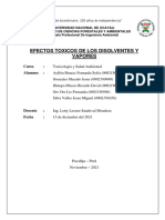 Efectos Toxicos de Los Diolventes y Los Vapores - Grupo5