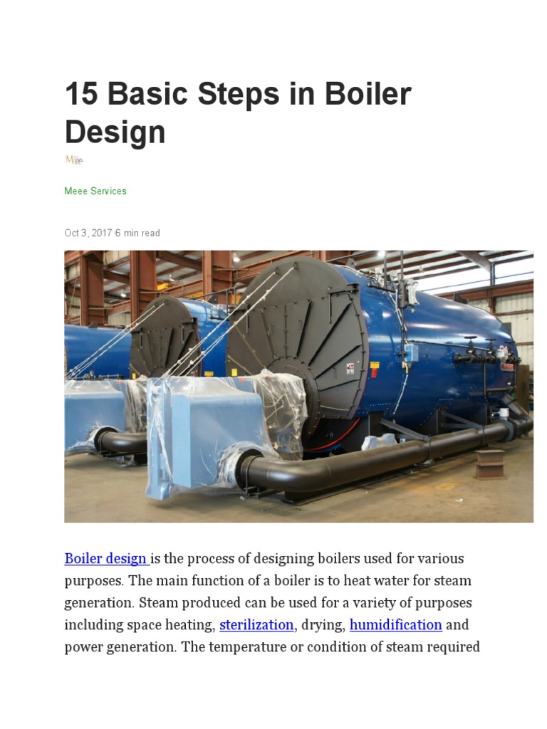 Boiler Design: 15 Essential Steps | PDF | Boiler | Steam