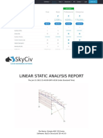 Simple AISC 2D Frame SkyCiv Report