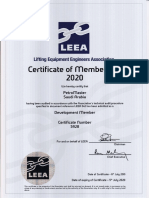 LEEA Membership Certificate