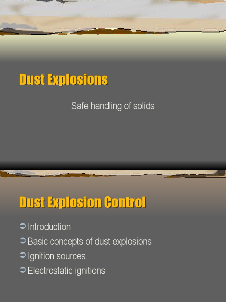 Dust Explosions PDF Electrostatic Discharge Electrical Breakdown