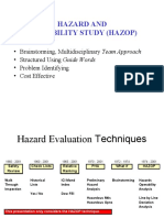 Hazard and Operability Study (Hazop)