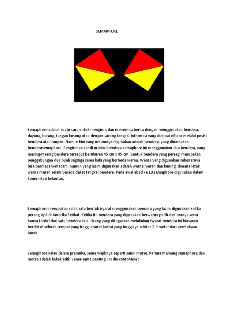 Sejarah dan Penggunaan Semaphore Pramuka | PDF