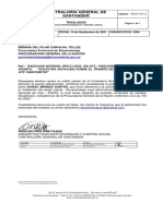 Proceso Peaje Lebrija. Traslado Procuraduria Provincial Bucaramanga - DPS-21-0255