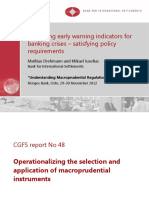 Improving Early Warning Indicators For Banking Crises - Satisfying Policy Requirements