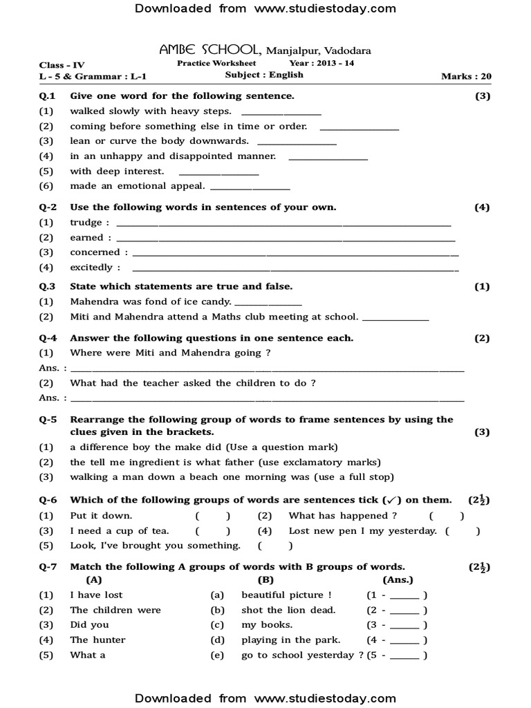 cbse-class-4-english-revision-worksheet-34-grammer-pdf-language-mechanics-grammar