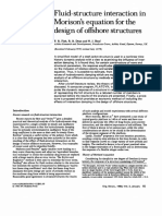 Fluid-Structure Interaction in Morison's Equation For The Design of Offshore Structures