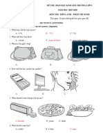 TrườNg Thcs Đề Thi Chọn Học Sinh Giỏi TrườNg Lớp 9 NĂM HỌC 2019-2020 Môn Thi: Tiếng Anh - Phần Thi Nghe