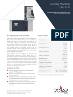 POLAR Cutting Machine D 66 Productsheet