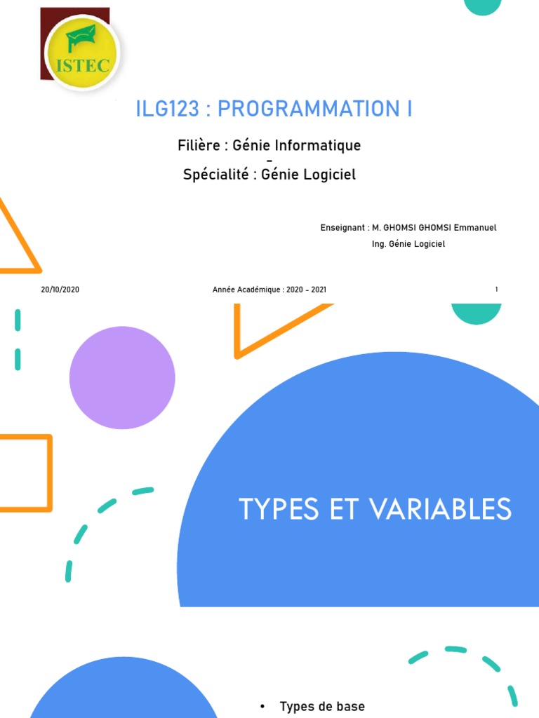 Types et Variables en C | PDF | Variable (informatique) | Type de données