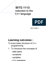 C++ Introduction To C++ Programming