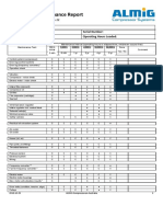 Compressor Maintenance Report: Customer: Machine Model: Serial Number: Operating Hours Total: Operating Hours Loaded