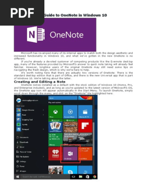 The Beginner’s Guide to OneNote in Windows 10