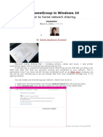 Setting Up A HomeGroup in Windows 10