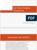World Wide Web & Database Management: Sourav J S MY - AR.P2COM20005