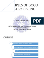 (Dr. Dede R. Adawiyah) Principles of Good Sensory Testing