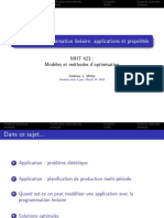 Sujet 2: Programmation Lin Eaire: Applications Et Propri Et Es