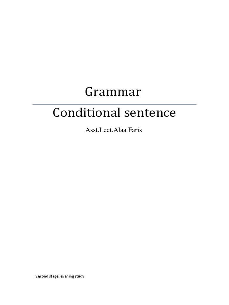 Conditional Sentences Guide | PDF | Linguistics | Linguistic Morphology